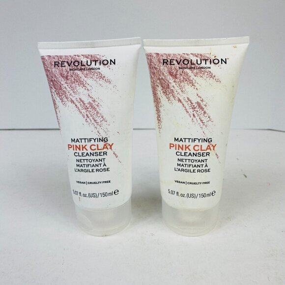 Revolution Skincare London Mattifying Pink Clay Cleanser 5.07 Fl Oz Vegan & Crue - Picture 2 of 5